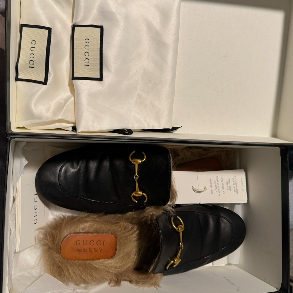 Gucci Fur Loafers